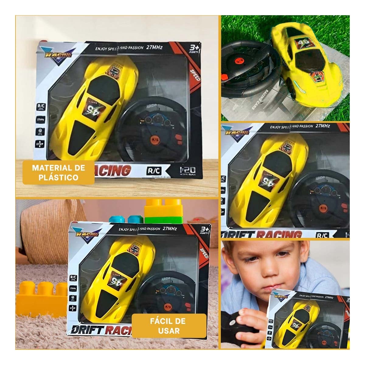 PACK4 ROBUSTO CONTROL REMOTO AMARILLO PARA HOGAR Y+REGALO STICKER - 2
