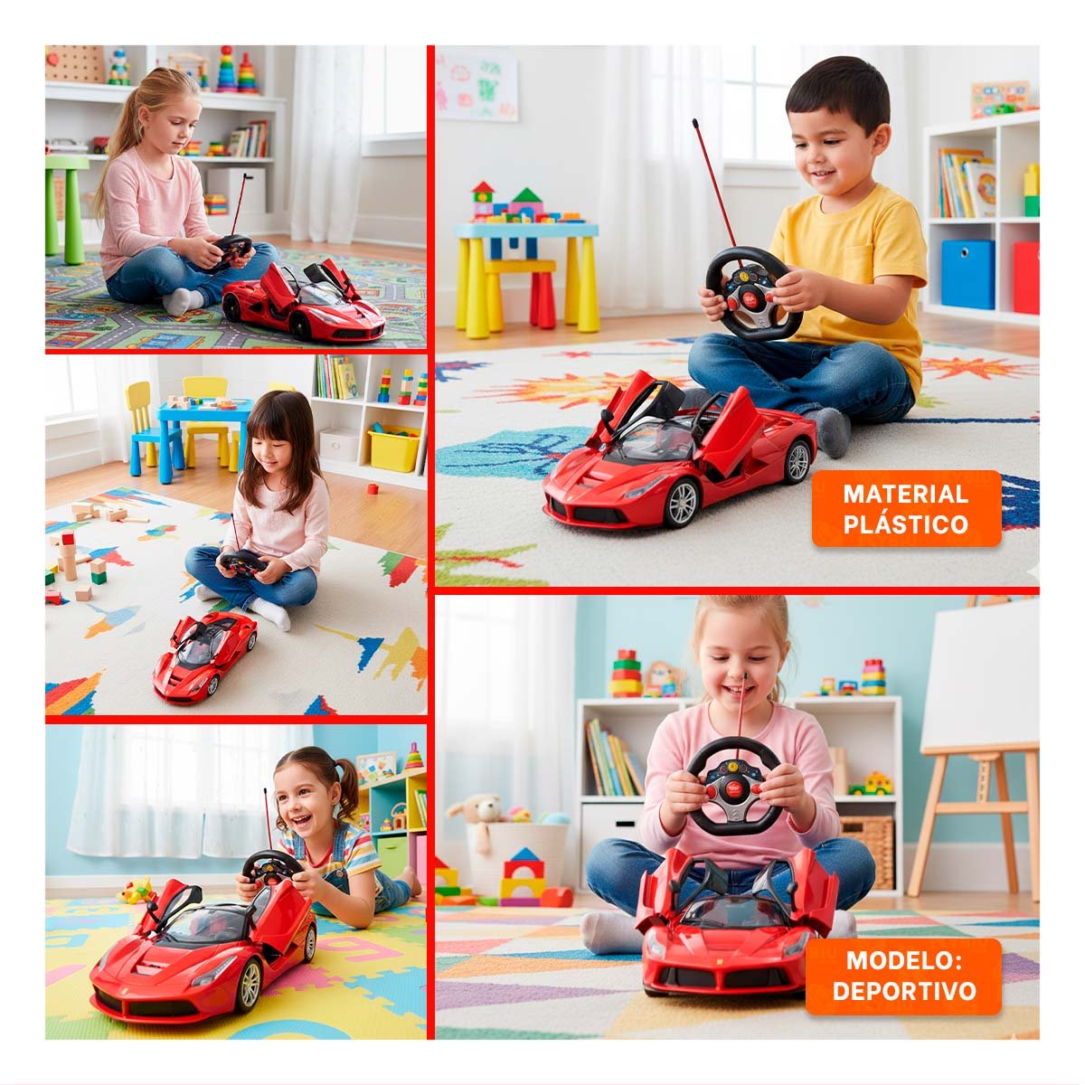 LINEA DEPORTIVA A CONTROL REMOTO ROJO PARA JUEGOS DE CASA Y DIVERSION CONTINUA Y+LIGAS REGALO - 5