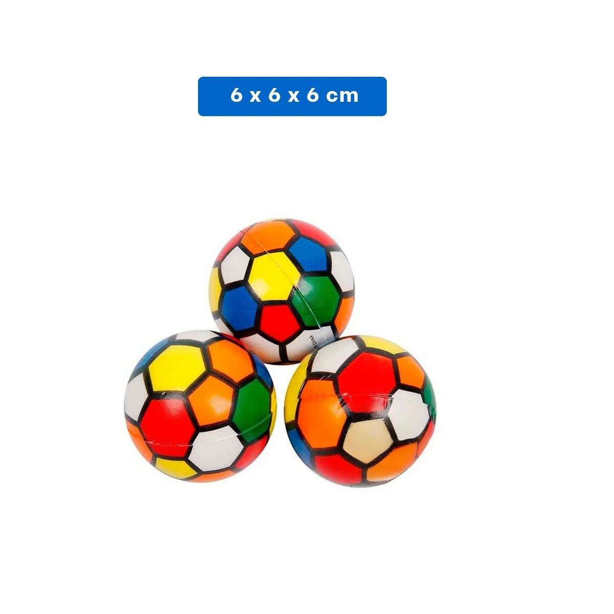 PACK12 PRESENTACION DE PELOTAS ANTIESTRES SET12 FUTBOL COLORES PARA RELAX Y+PAPEL REGALO - 4