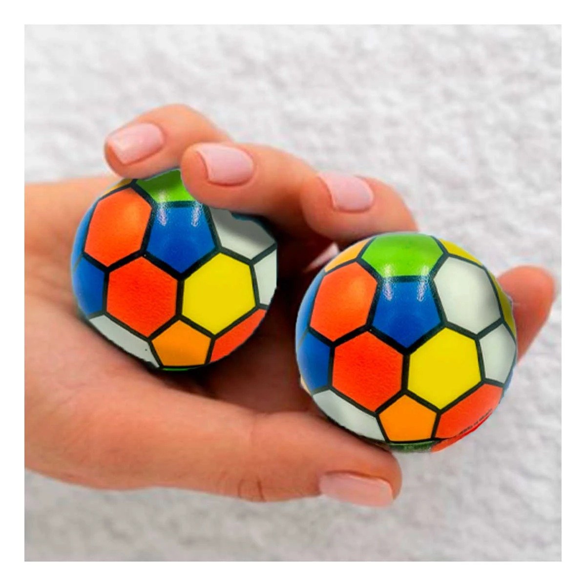 PACK12 PRESENTACION DE PELOTAS ANTIESTRES SET12 FUTBOL COLORES PARA RELAX Y+PAPEL REGALO - 5