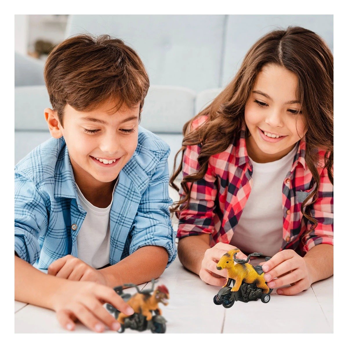 PACK2 MOTO MULTICOLOR DINO SET 2 PARA NIÑOS JUEGO SEGURO - 2