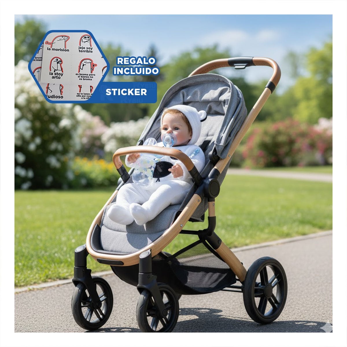 PEQUEÑO COMPAÑERO 48CM CON CHOMPA PERRITO BLANCO EN SU DOMICILIO LINDO Y+REGALO STICKER - 1