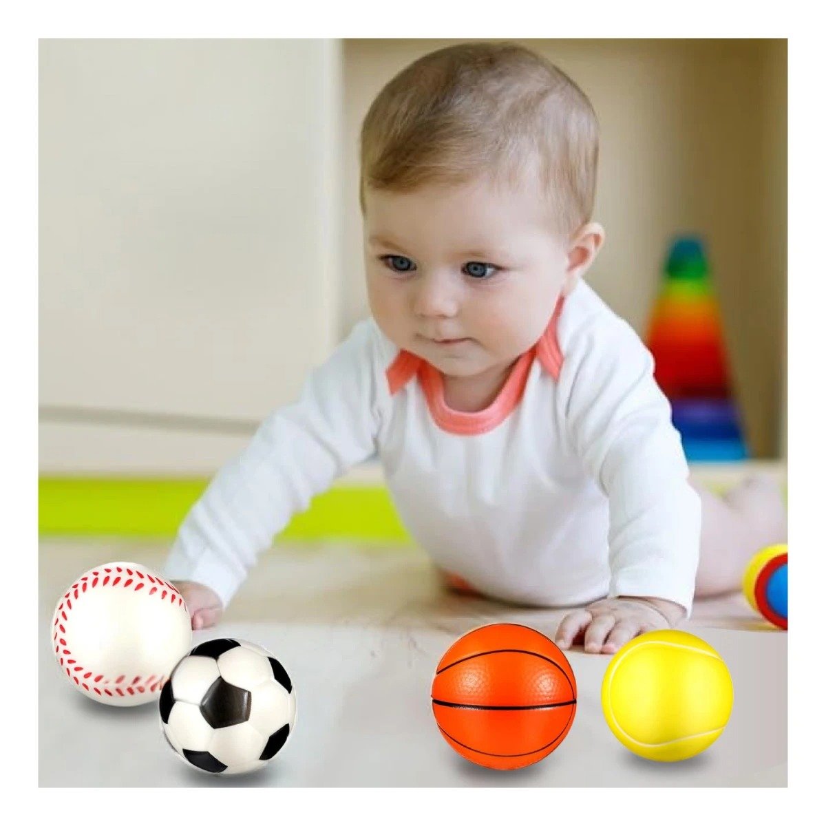 PACK12 PAQUETE DE PELOTAS ANTIESTRES SET12 DEPORTIVO PARA REDUCIR ESTRES DIARIO Y+PAPEL REGALO - 5