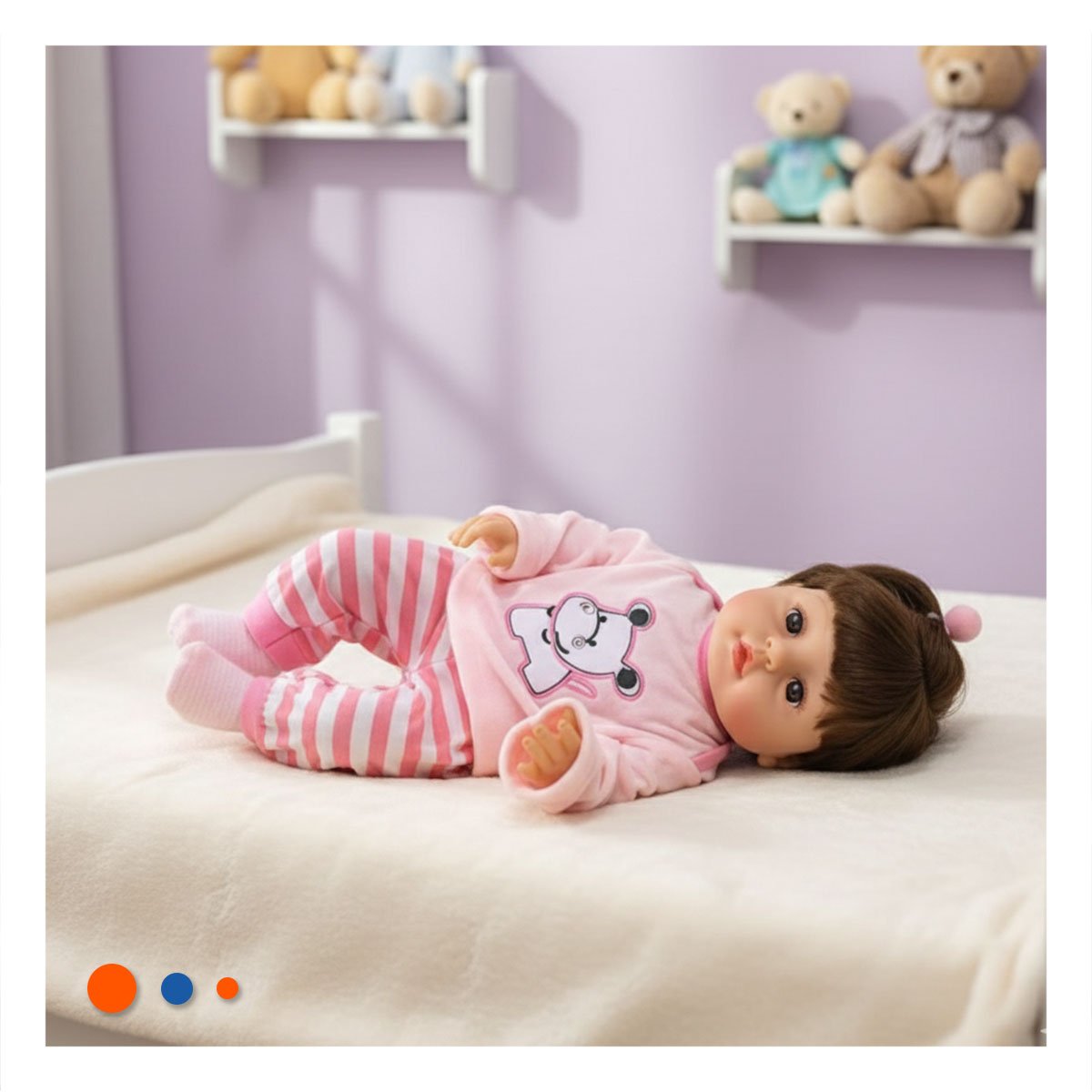 PACK2 PRENDA SUAVE ROSADA PARA BEBE HIPO CON PANTALON A RAYAS - 3