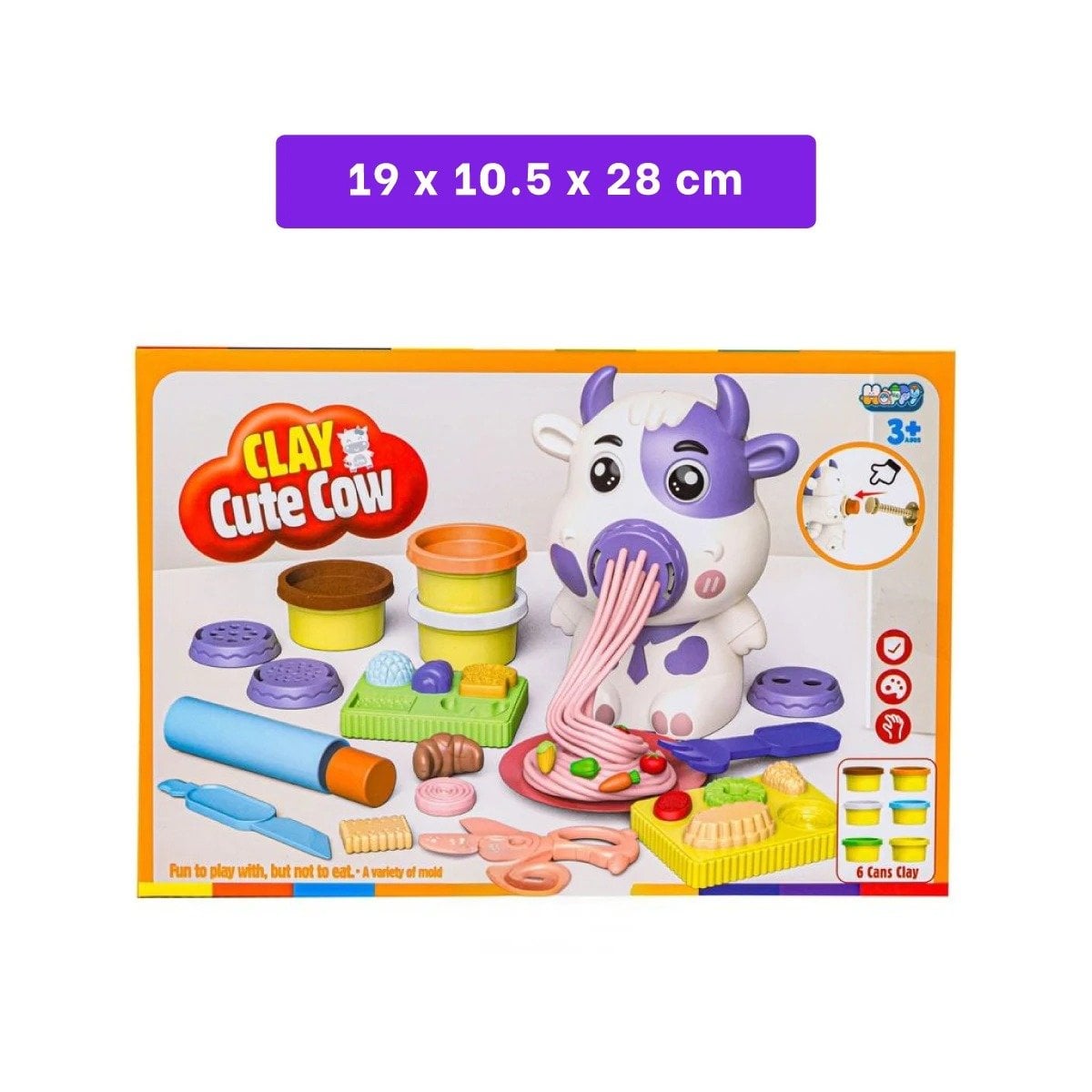 PACK2 KIT DE JUEGO DE PLASTILINA CON ACCESORIOS VACA PARA NINOS - 4
