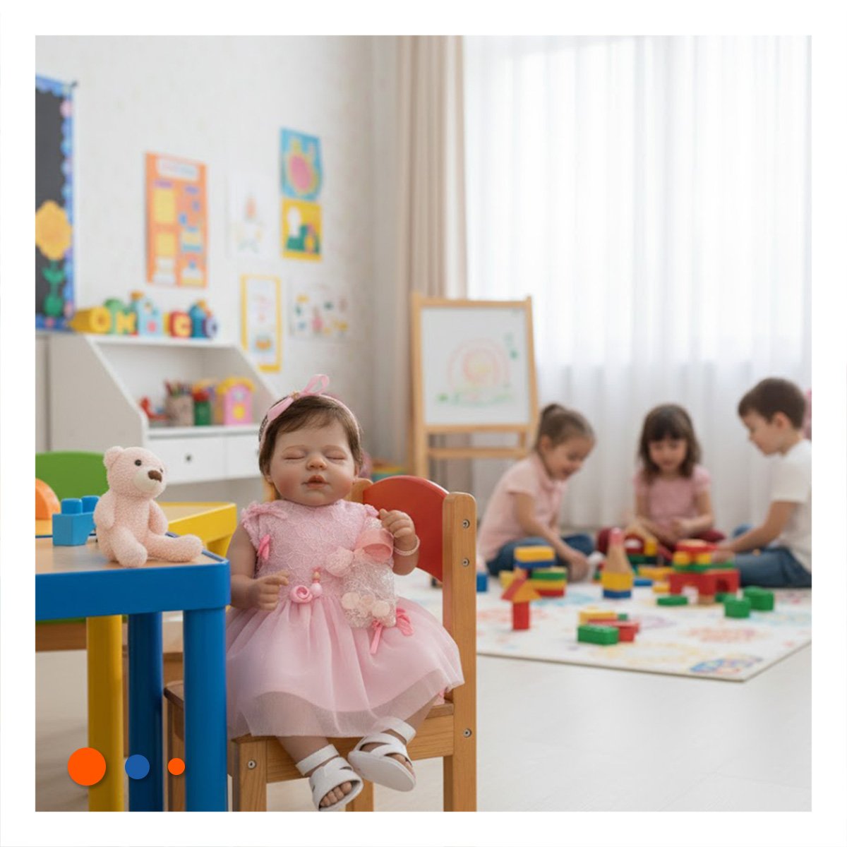 PEQUEÑA COMPAÑERA 48CM CON VESTIDO TULL Y VINCHA ROSADO EN SU DOMICILIO Y+REGALO STICKER - 2