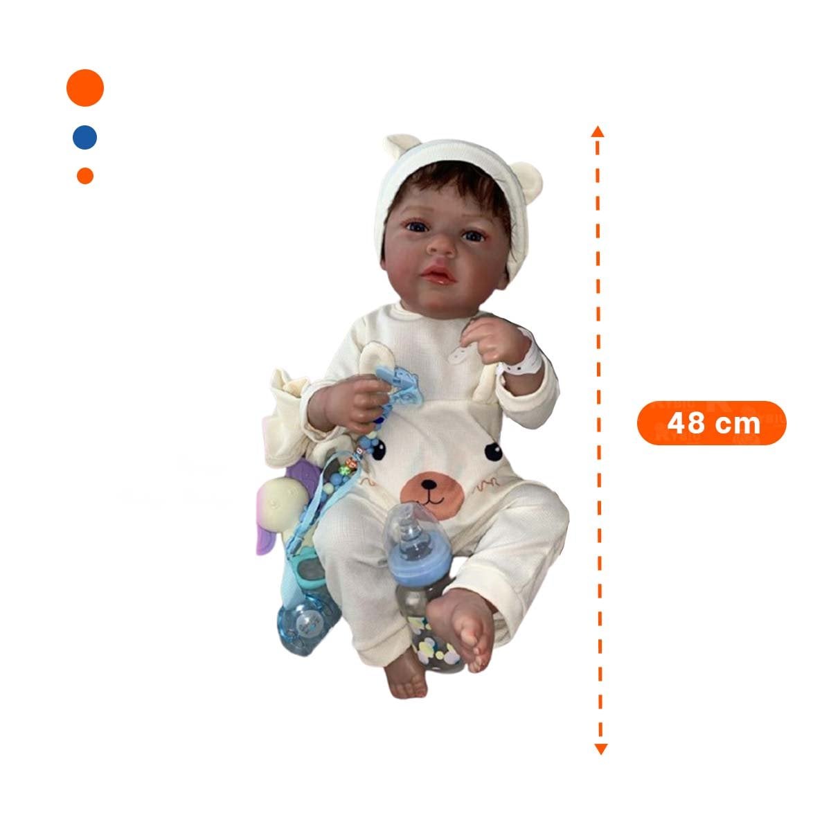 PEQUEÑO COMPAÑERO 48CM CON ENTERIZO CONEJITO BEIGE CON MUCHA ARMONIA Y+POST IT - 4