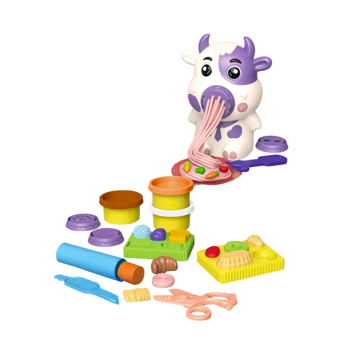 PACK2 LINEA DE PLASTILINA CON ACCESORIOS VACA PARA JUEGO CREATIVO HOGAR Y+REGALO STICKER - 2