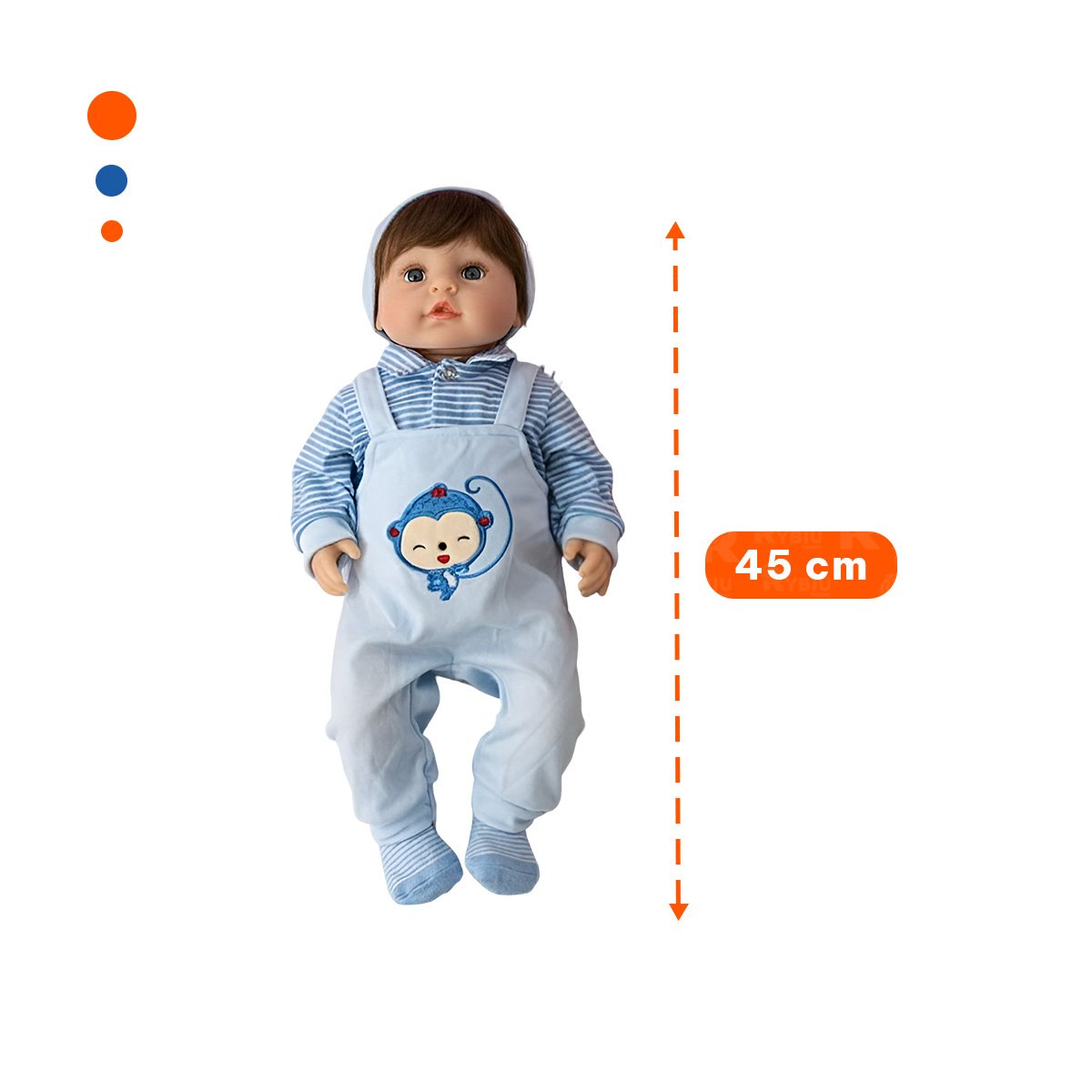 PACK2 OVERALL INFANTIL CELESTE CON POLO RAYAS DE USO COTIDIANO Y+PAPEL REGALO - 4
