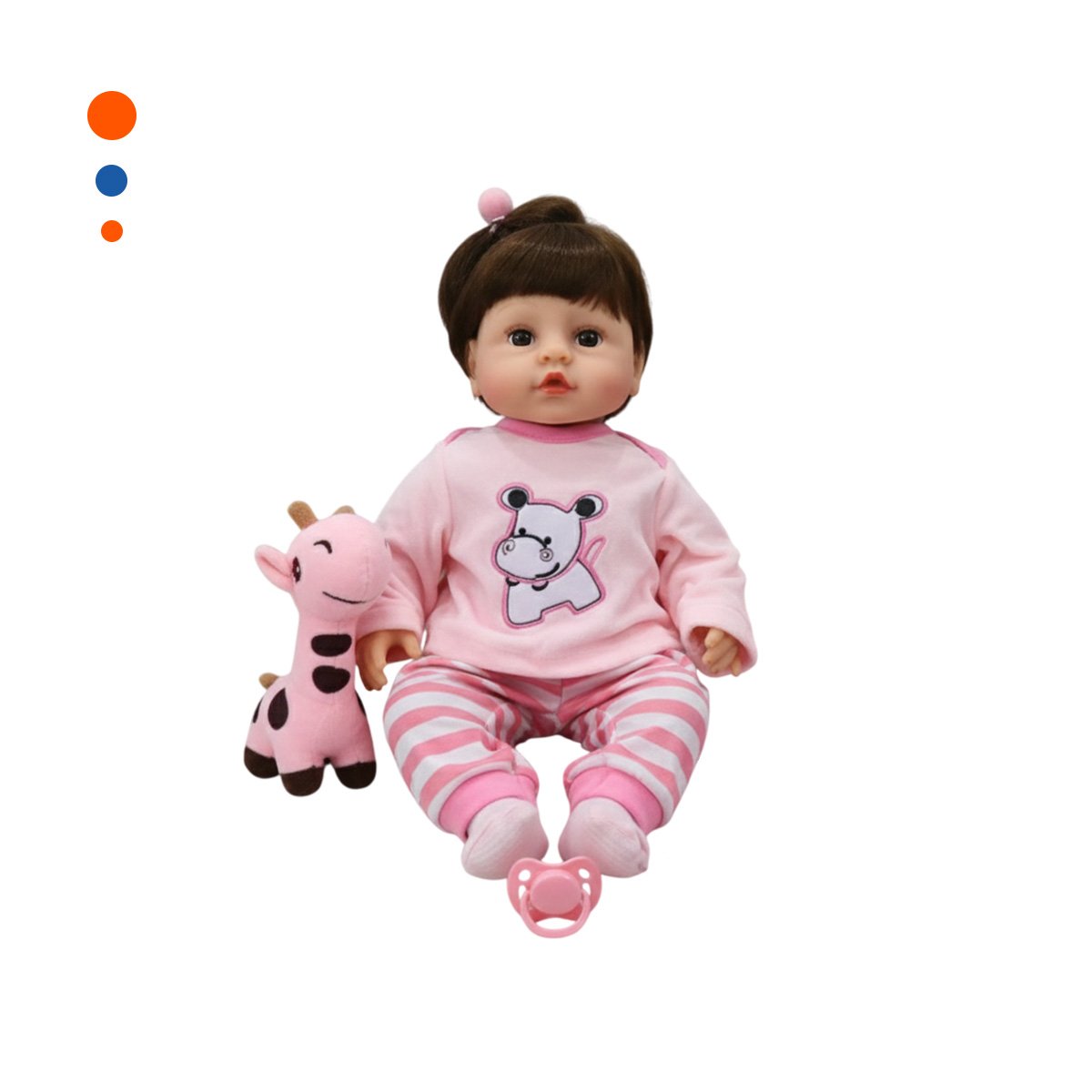ABRIGO COMODO ROSADO BEBE HIPO CON PANTALON A RAYAS Y+PAPEL REGALO - 1