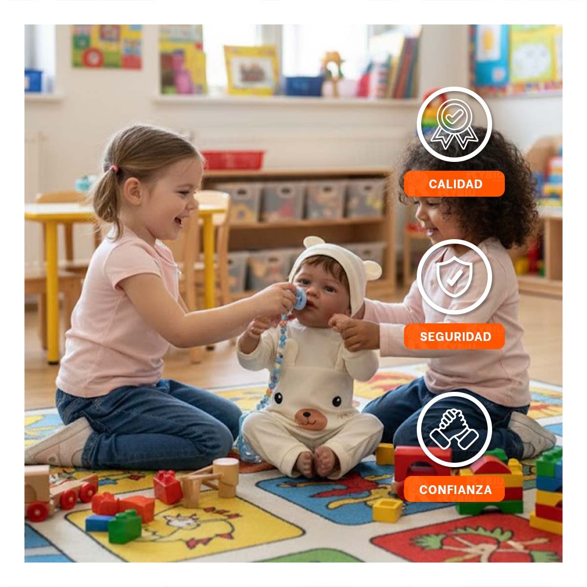 PEQUEÑO COMPAÑERO 48CM CON ENTERIZO CONEJITO BEIGE FELICIDAD PARA HIJOS Y+LIGAS REGALO - 2