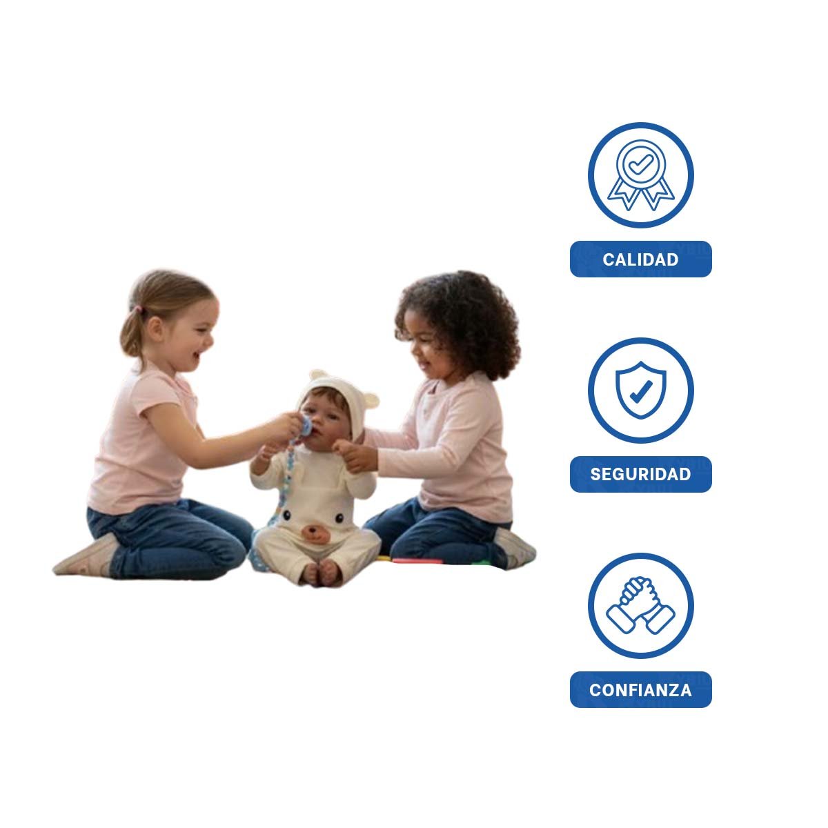 PEQUEÑO COMPAÑERO 48CM CON ENTERIZO CONEJITO BEIGE FELICIDAD PARA HIJOS Y+LIGAS REGALO - 3