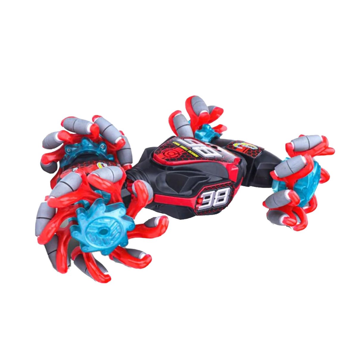 AUTO ACROBATICO DE JUEGO ACTIVO CON CONTROL DUAL ROJO Y CELESTE 27X16CM Y+REGALO STICKER - 3