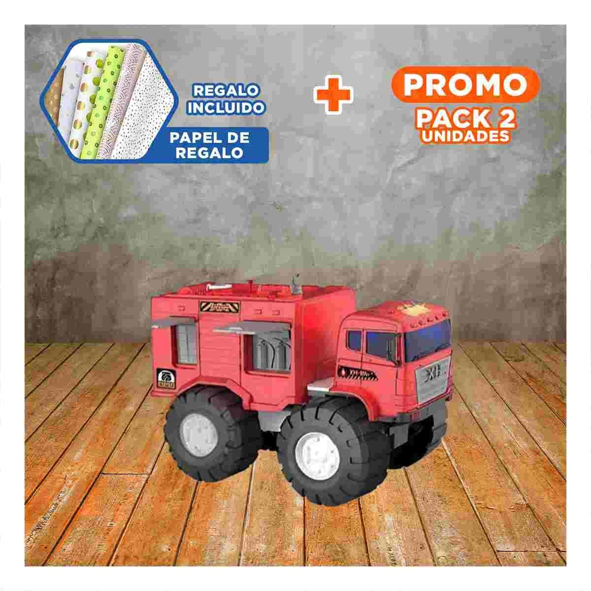 PACK2 PROTECCION BOMBERO ROJO EN BOLSA JUGUETE PARA DIVERSION INFANTIL EN HOGAR Y+PAPEL REGALO - 1