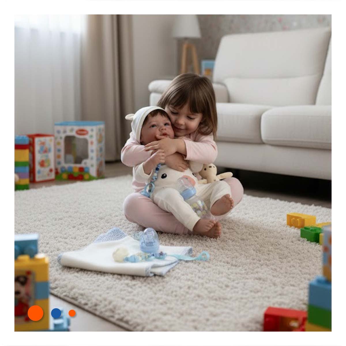 PEQUEÑO COMPAÑERO 48CM CON ENTERIZO CONEJITO BEIGE EN SU DOMICILIO LINDO Y+REGALO STICKER - 2
