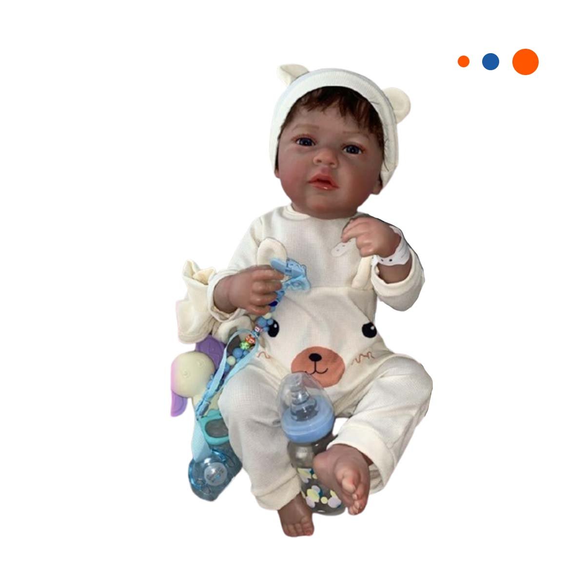 PEQUEÑO COMPAÑERO 48CM CON ENTERIZO CONEJITO BEIGE EN SU DOMICILIO LINDO Y+REGALO STICKER - 3