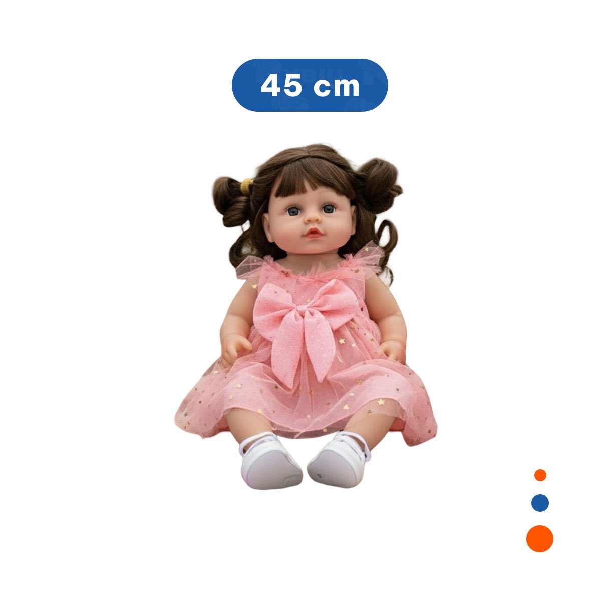 PRENDA ROSADA PARA NINA EN TULL SUAVE CON ESTRELLAS 45 CM - 4