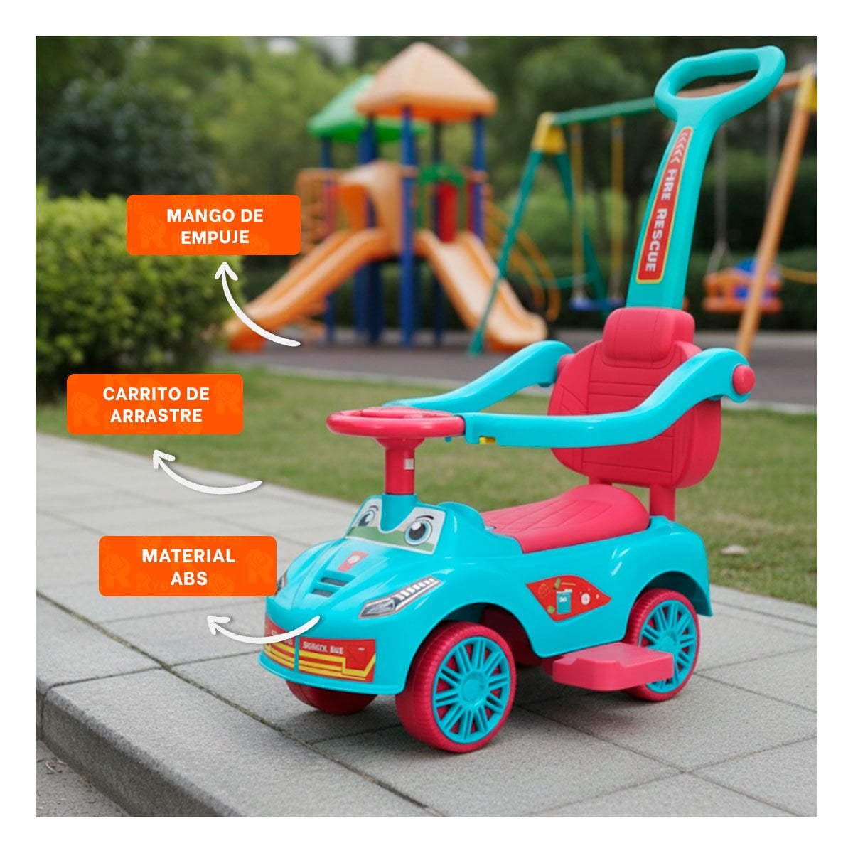 PACK2 VEHICULO DE ARRASTRE PARA USO INTERIOR Y EXTERIOR INFANTIL - 5