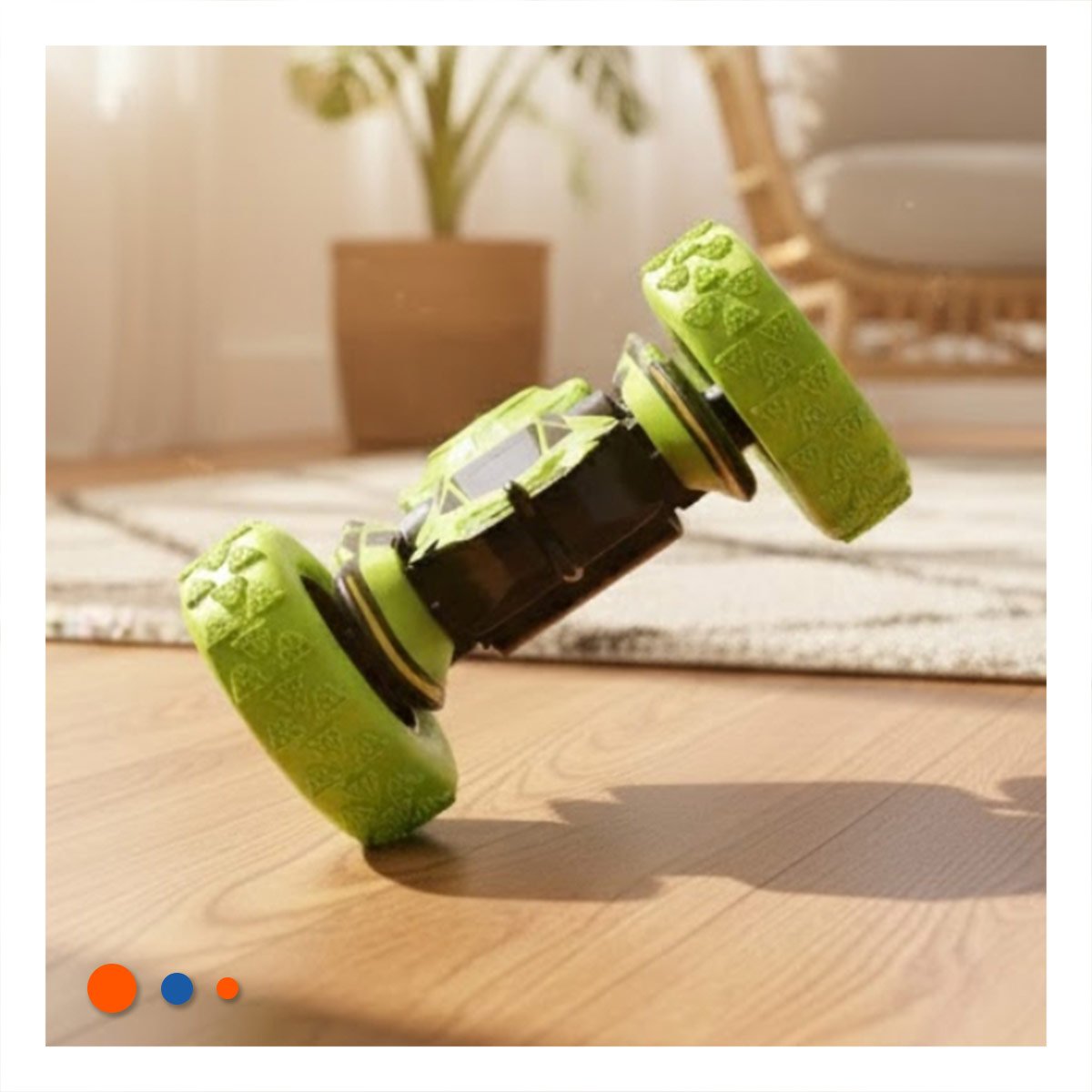 COCHE GIRATORIO CON CONTROL REMOTO PARA DIVERSION DE NINOS Y+REGALO STICKER - 2