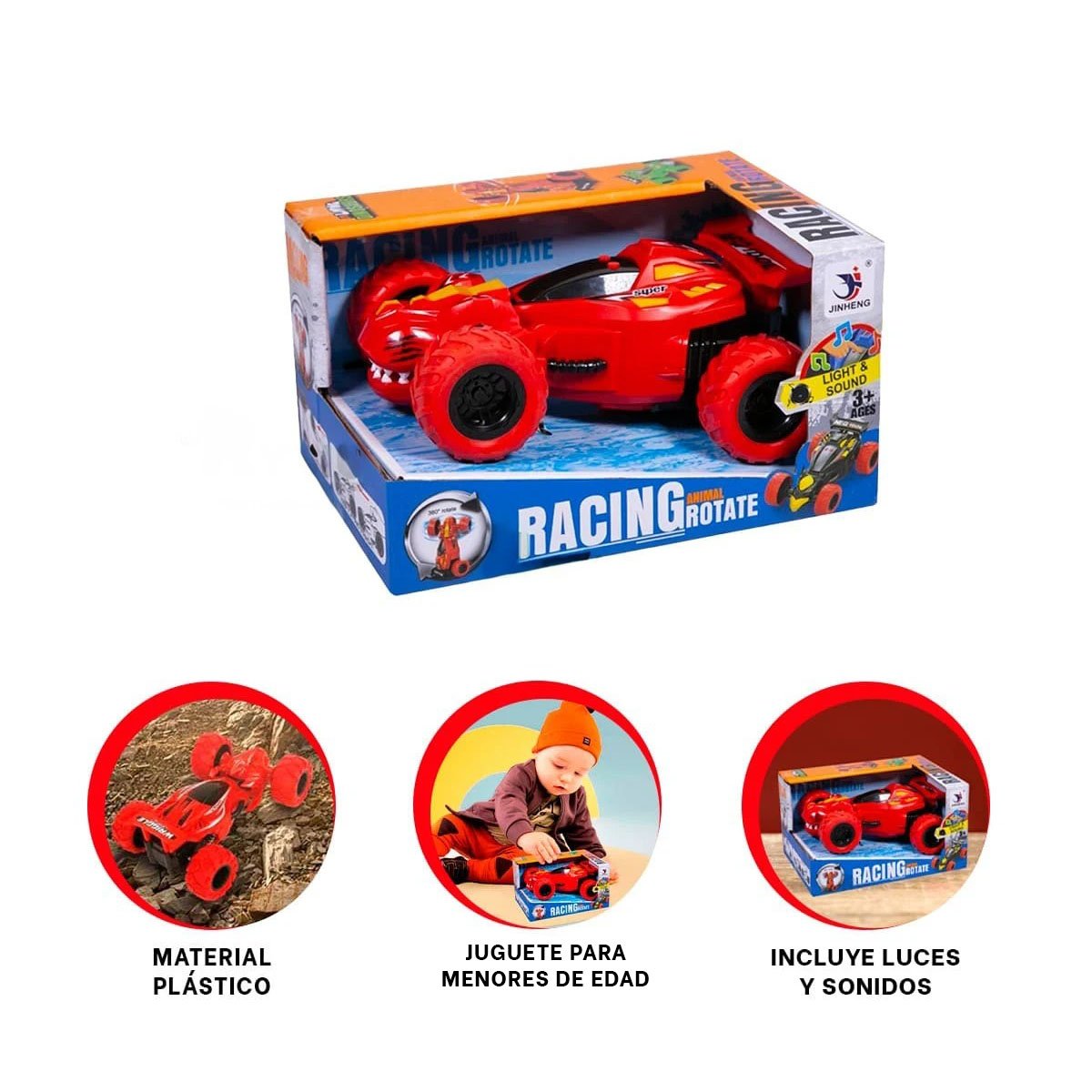 PACK12 DISENO ACROBATICO LED ROJO CON GIROS MODERNOS - 5