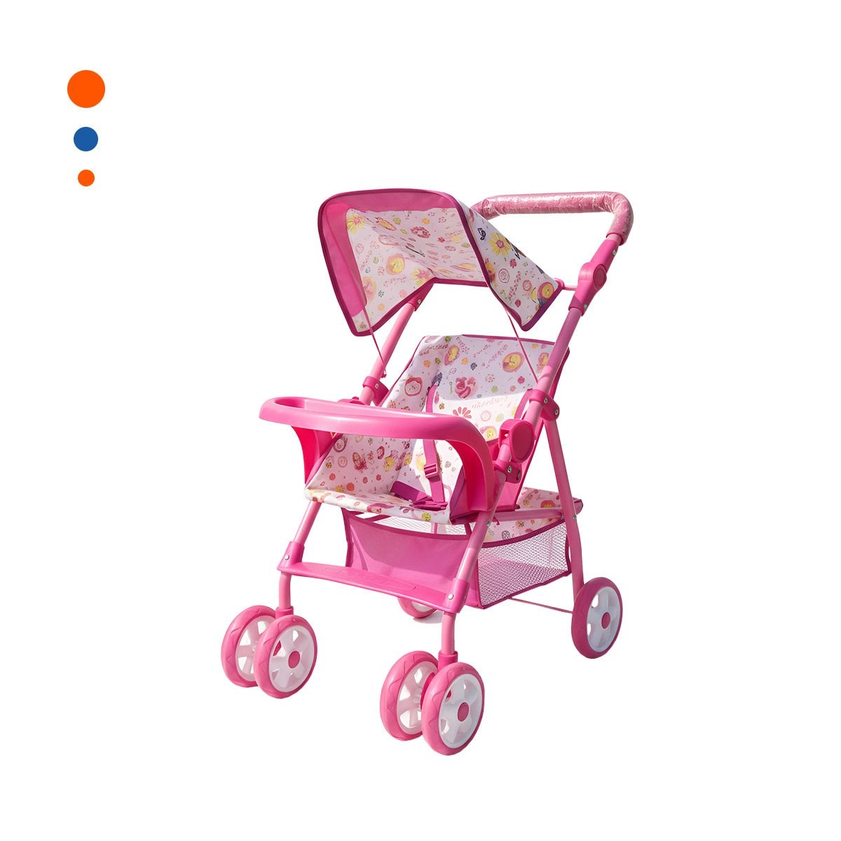 PACK2 TRANSPORTE INFANTIL CON APARIENCIA DE FLORES COLORES ROSADO 68CM Y+REGALO STICKER - 2