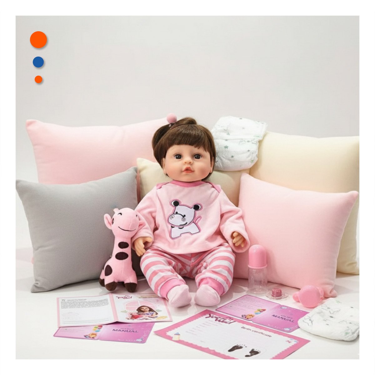 PRENDA DE BEBE ROSADA HIPO CON PANTALON A RAYAS COMODA Y+POST IT - 3