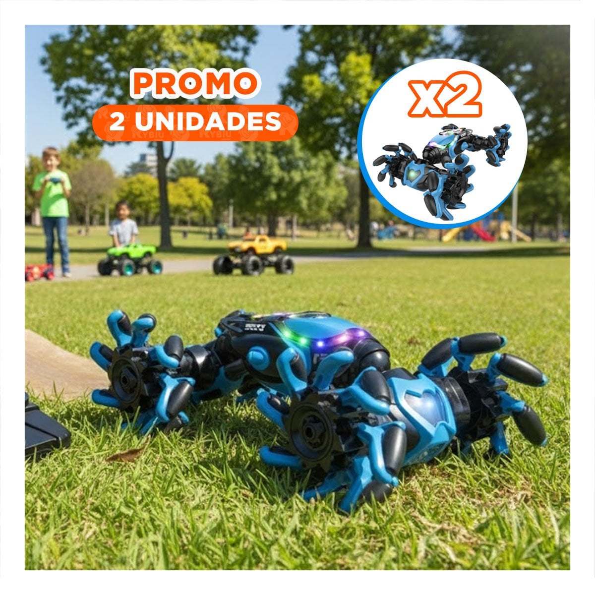 PACK2 SISTEMA DE JUEGO CON TECNOLOGIA ACROBATICA Y DOBLE CONTROL COLOR AZUL Y+REGALO STICKER - 1