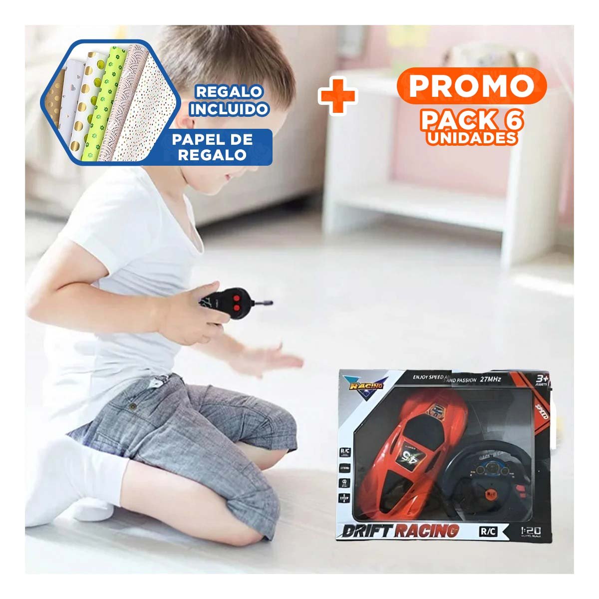 PACK6 FUNCION CONTROL REMOTO ROJO PARA CASA CON TECNOLOGIA MODERNA Y USO COMODO Y+PAPEL REGALO - 1