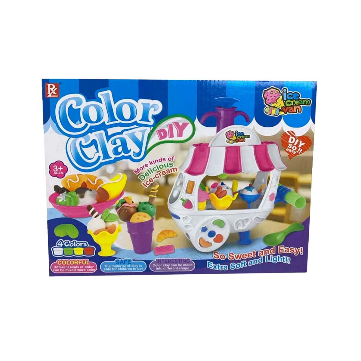 PACK12 CARRO DE HELADERIA CON MASA MOLDEABLE PARA ACTIVIDADES INFANTILES Y+REGALO STICKER - 2