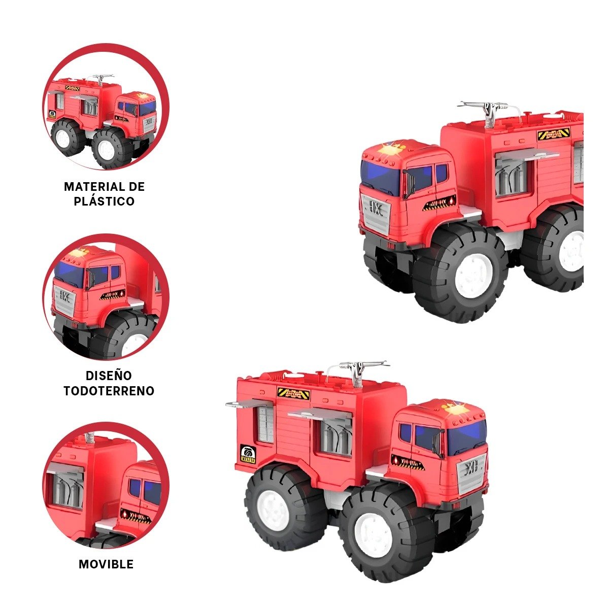 PACK4 SOPORTE BOMBERO ROJO EN BOLSA JUGUETE CREATIVO INFANTIL PARA DIVERSION EN HOGAR - 2