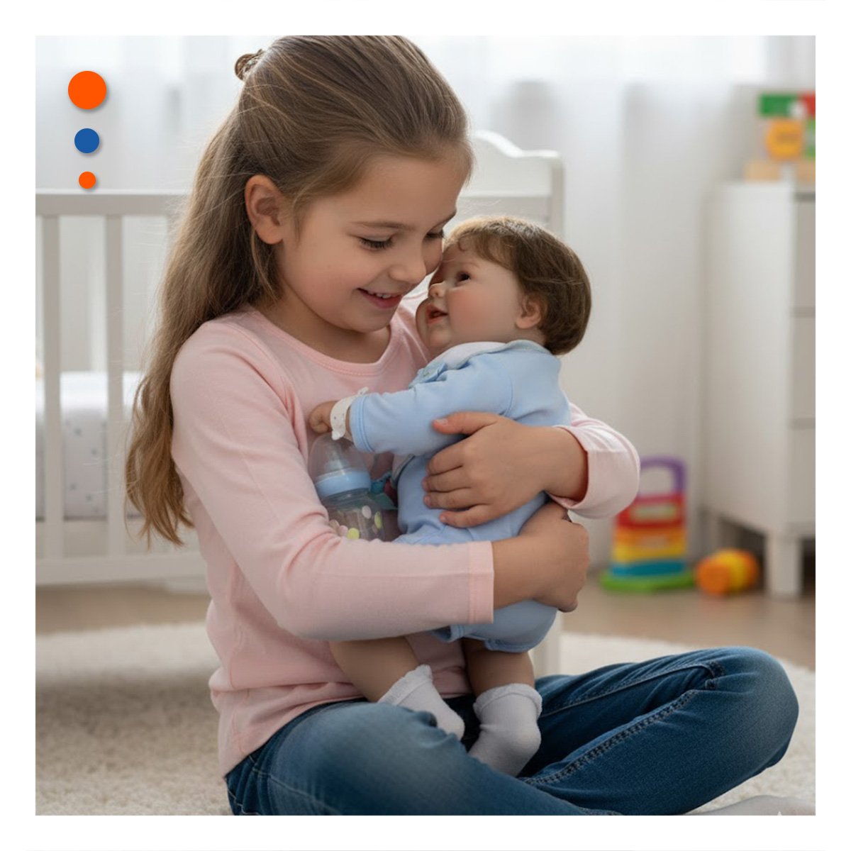PACK2 PEQUEÑO COMPAÑERO 60CM CON PIJAMA Y BABERO CELESTE PARA UN RECREO SANO - 2