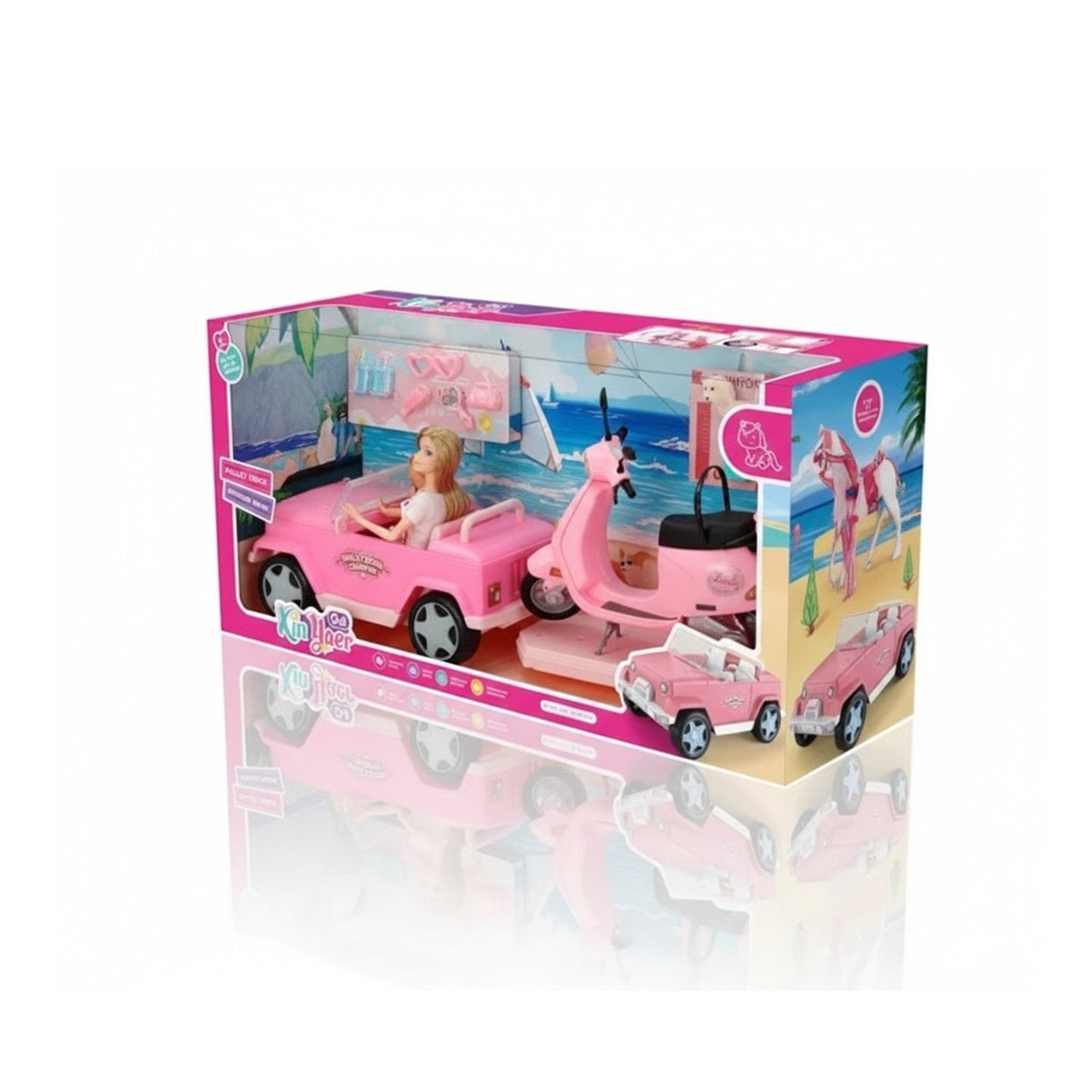 COMBO DE TRANSPORTE Y MOTO CON FIGURAS Y ACCESORIOS PARA INFANTES Y+LIGAS REGALO - 3