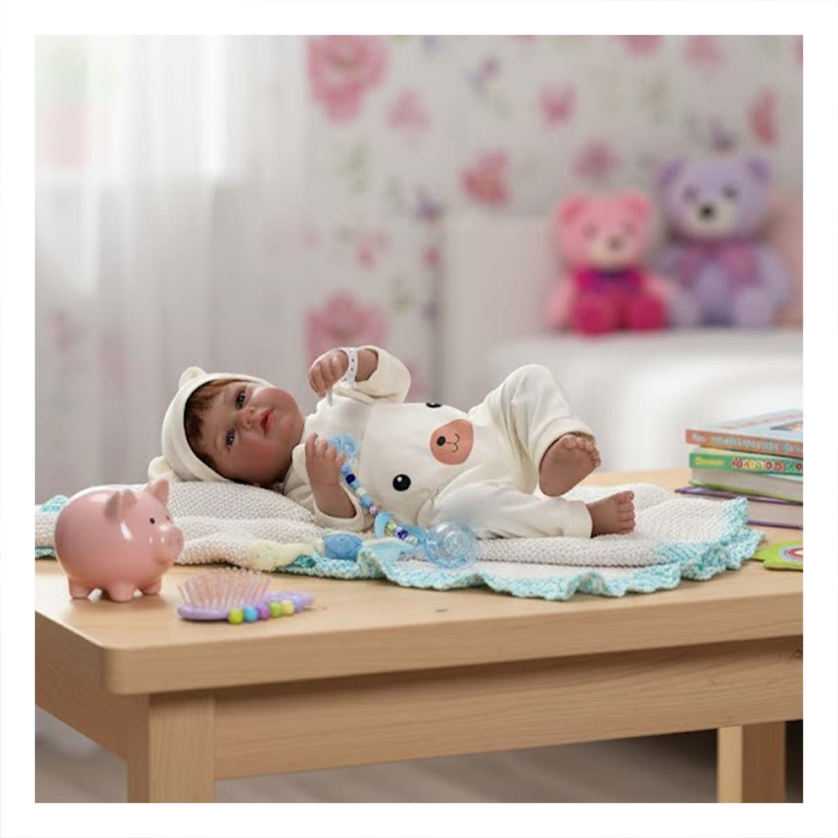 PACK2 PEQUEÑO COMPAÑERO 48CM CON ENTERIZO CONEJITO BEIGE PARA TODOS LOS PADRES Y+PAPEL REGALO - 2