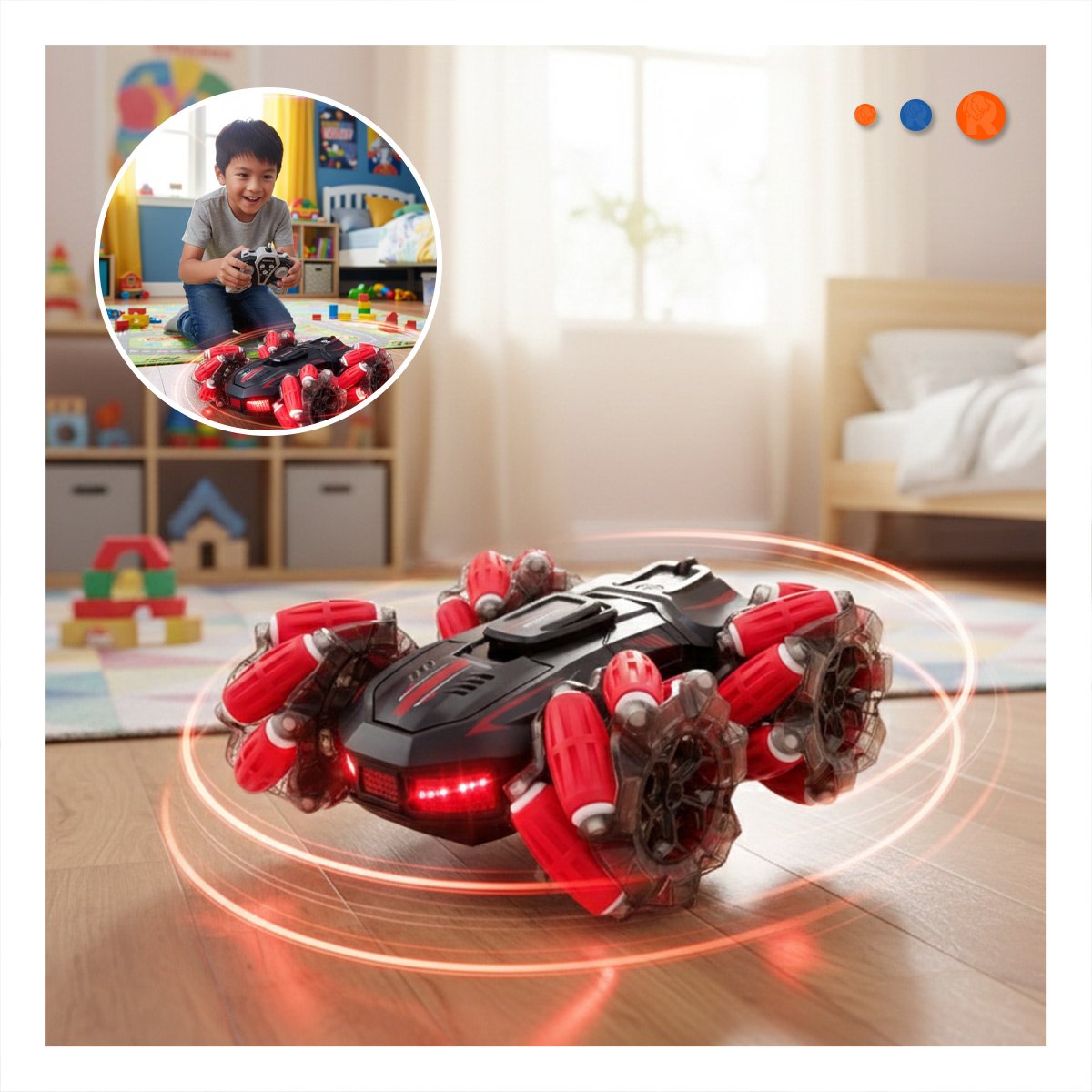 UNIDAD CON CONTROL REMOTO PARA MANIOBRAS AGILES Y JUEGO INTERACTIVO Y+POST IT - 2