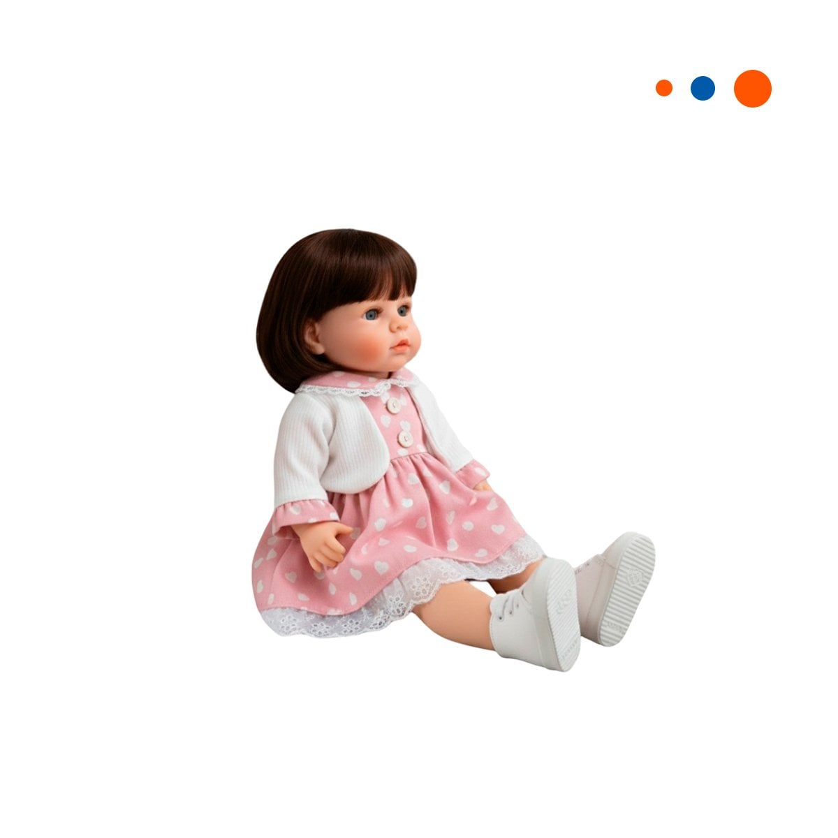 PEQUEÑA COMPAÑERA CON VESTIDO CORAZONES Y CHOMPA ROSADO EN SU DOMICILIO Y+REGALO STICKER - 3