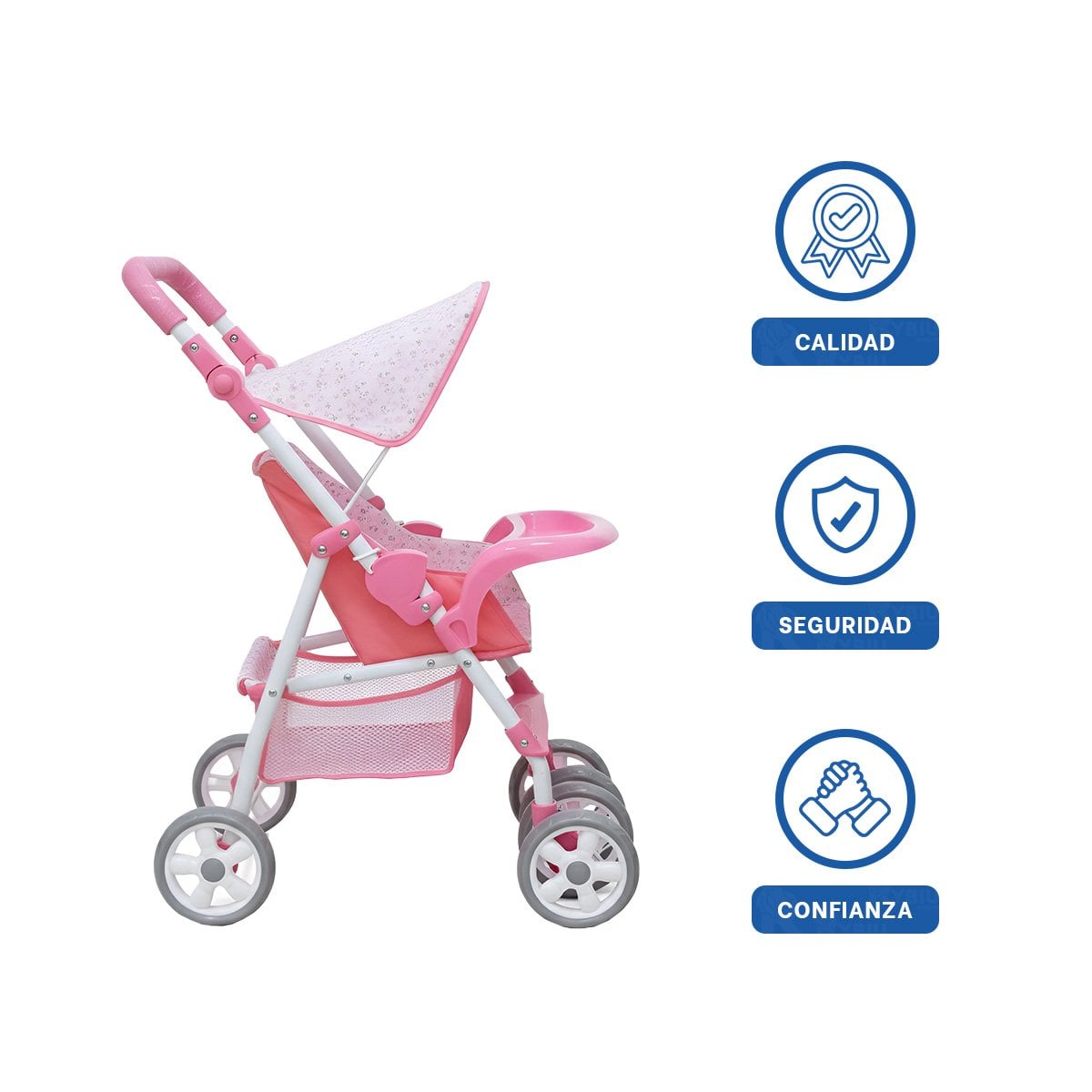 CARRO PARA BEBE DE JUGUETE PENSADO PARA JUEGO CREATIVO 68CM Y+LIGAS REGALO - 3