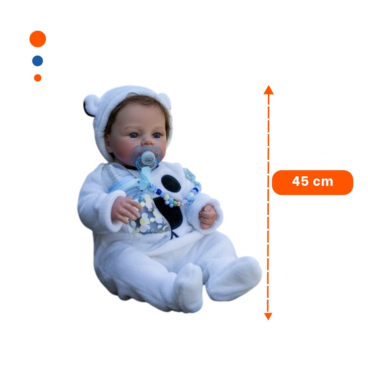 PACK2 PEQUEÑO COMPAÑERO 48CM CON CHOMPA PERRITO BLANCO PARA TODOS LOS PADRES Y+PAPEL REGALO - 4
