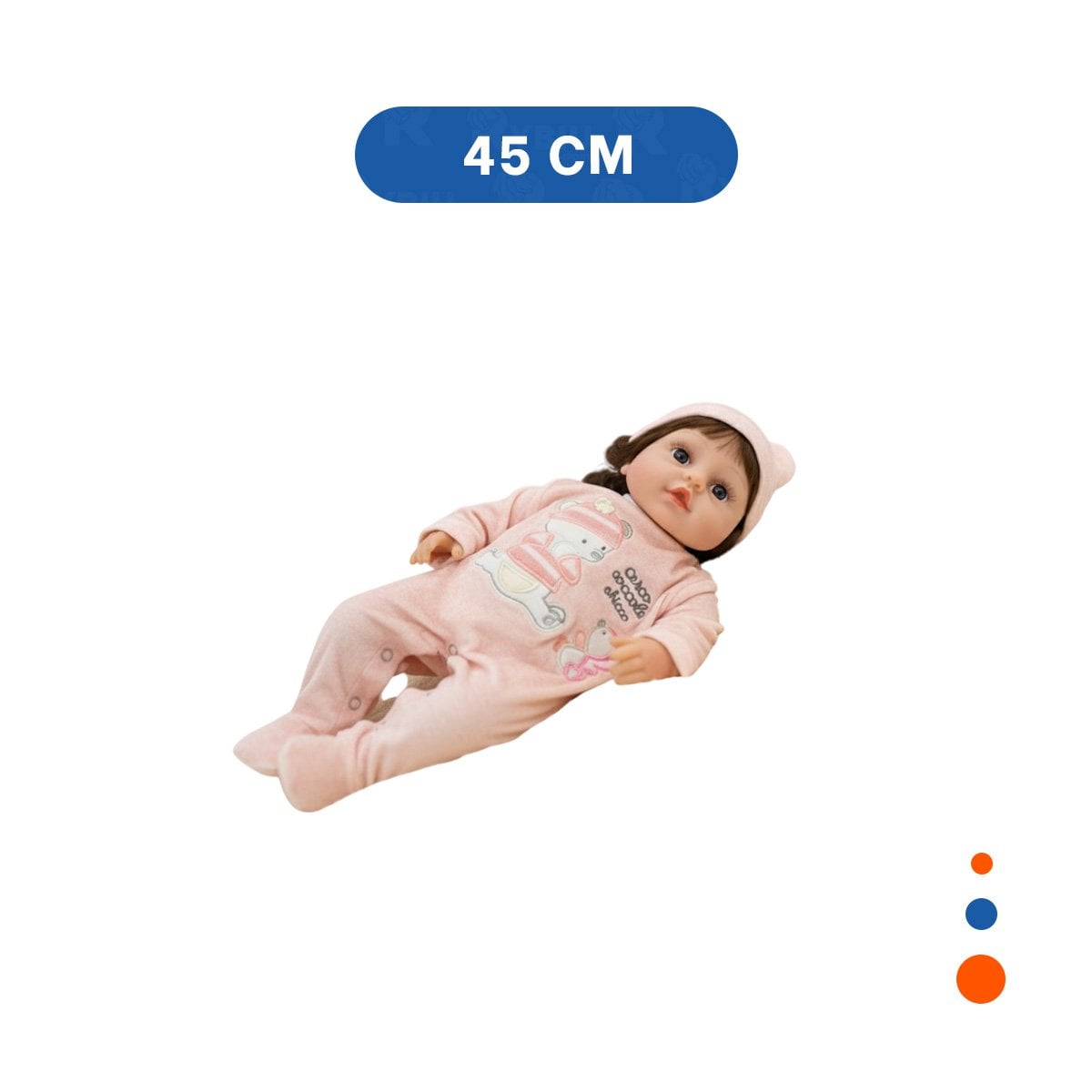 BEBE MUNECA YESSY CON ENTERIZO OSITO ROSADO Y GORRO ABRIGADOR Y+LIGAS REGALO - 4