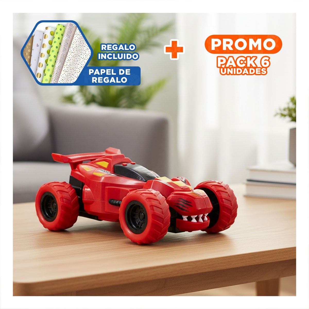 PACK6 REFERENCIA ACROBATICO LED ROJO CON MOVIMIENTOS AGILES Y+PAPEL REGALO - 1