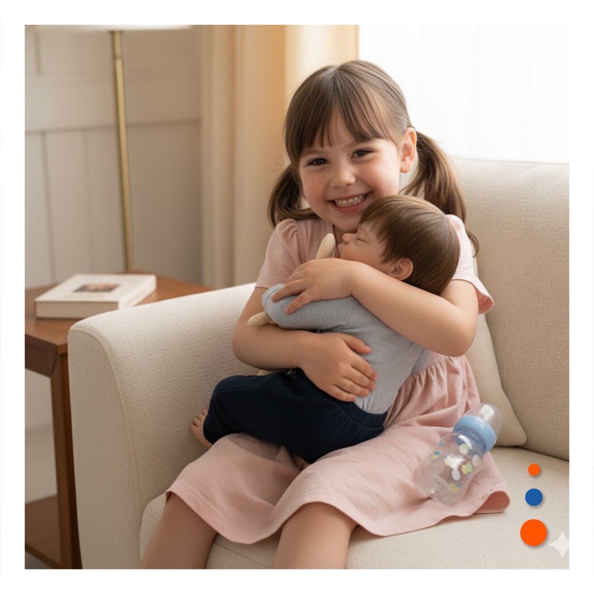 MUÑECO REALISTA 48CM CON ROPA FORMAL PLOMO Y AZUL NOCHE CALIDAD EN CASA Y+PAPEL REGALO - 2