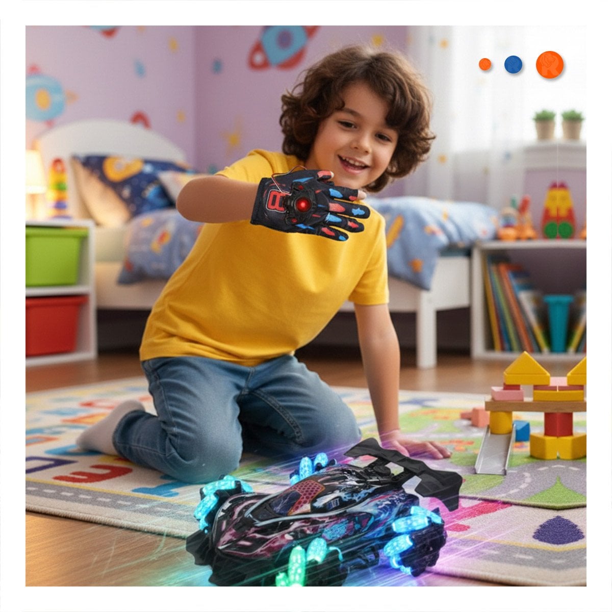 PACK2 MOVIL ACROBATICO CON SISTEMA DE CONTROL MANUAL PARA ACCION EN MORADO Y+REGALO STICKER - 3