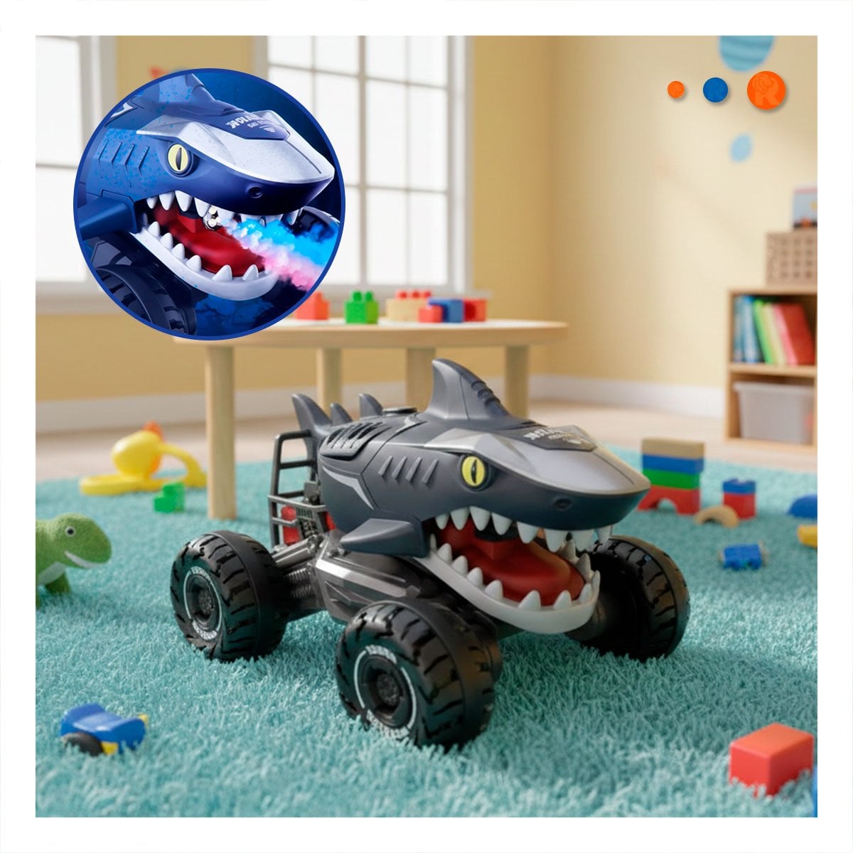 MAQUINA ROBOT TIBURON CON CONTROL REMOTO PARA DINAMICA DE JUEGO FLUIDA Y+LIGAS REGALO - 2