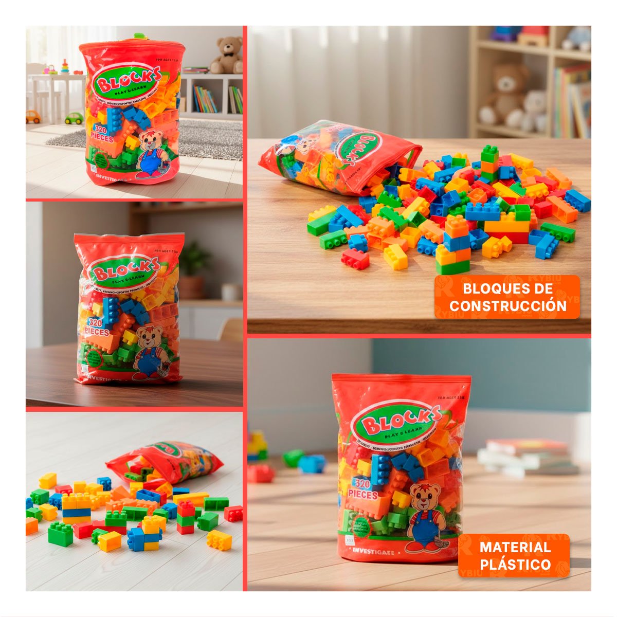 SISTEMA CREATIVO MULTICOLOR EN BOLSA PARA CONSTRUCCION Y JUEGO EN HOGAR Y+POST IT - 1
