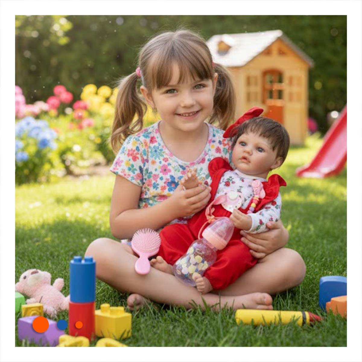 PEQUEÑA COMPAÑERA CON POLO FLORES Y LAZO ROJO PARA LA ALEGRIA DE SU DOMICILIO Y+REGALO STICKER - 2