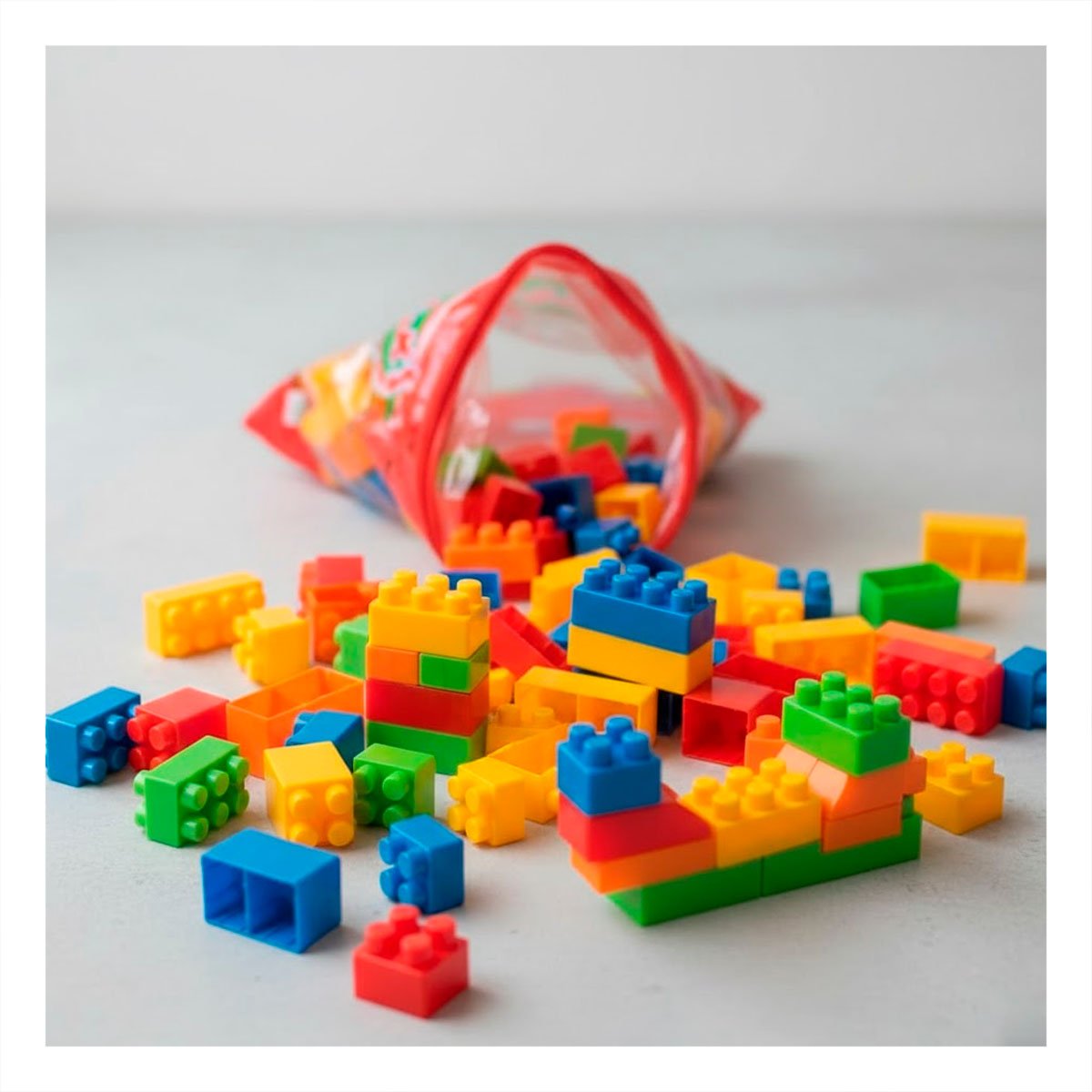 PACK4 SET MODULAR MULTICOLOR EN BOLSA PARA JUEGO DE CONSTRUCCION EN HOGAR Y+REGALO STICKER - 3