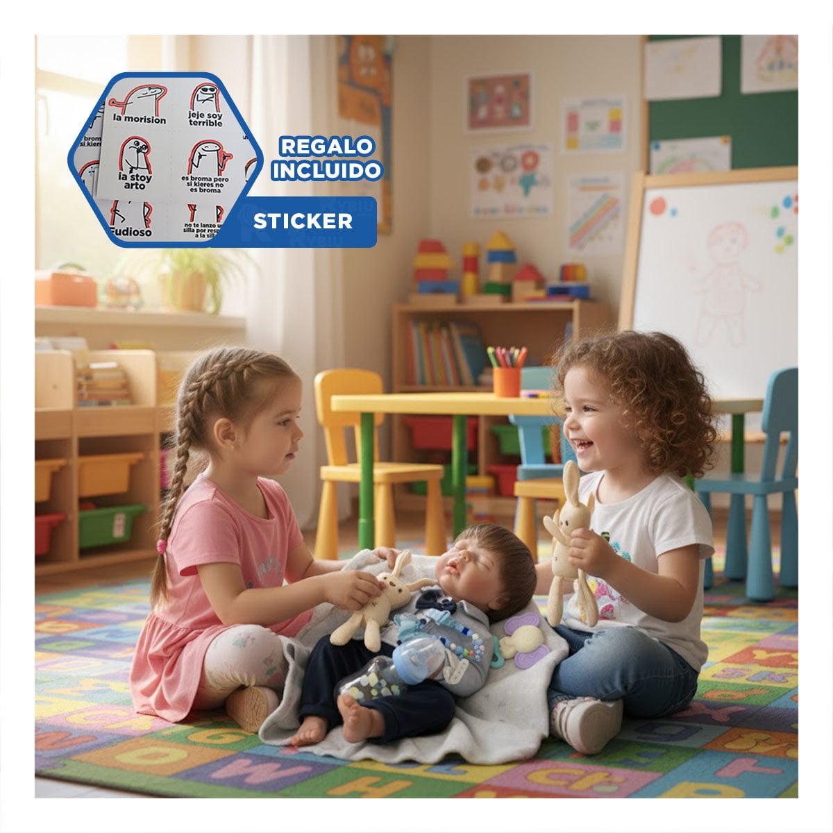 PEQUEÑO COMPAÑERO 48CM CON ROPA FORMAL PLOMO Y AZUL NOCHE EN DOMICILIO Y+REGALO STICKER - 1