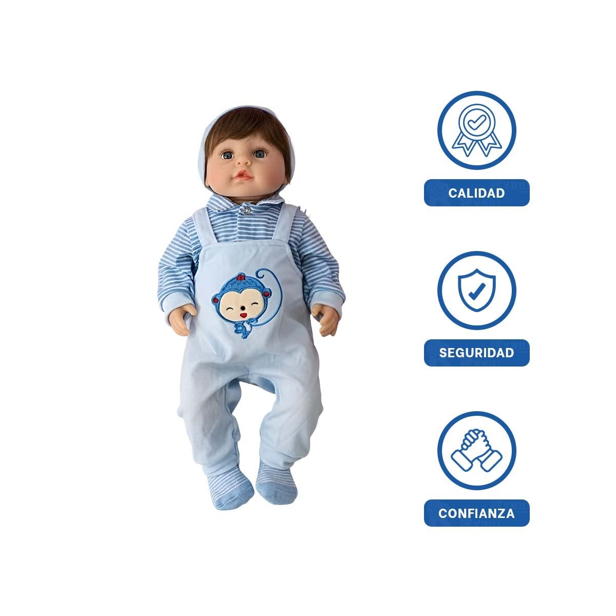 OVERALL INFANTIL CON POLO RAYADO CELESTE ESTILO CASUAL Y COMODO Y+LIGAS REGALO - 3