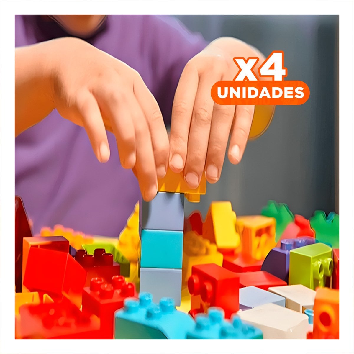 PACK4 CONCEPTO CREATIVO DE CONSTRUCCION MULTICOLOR EN BALDE PARA CASA - 1