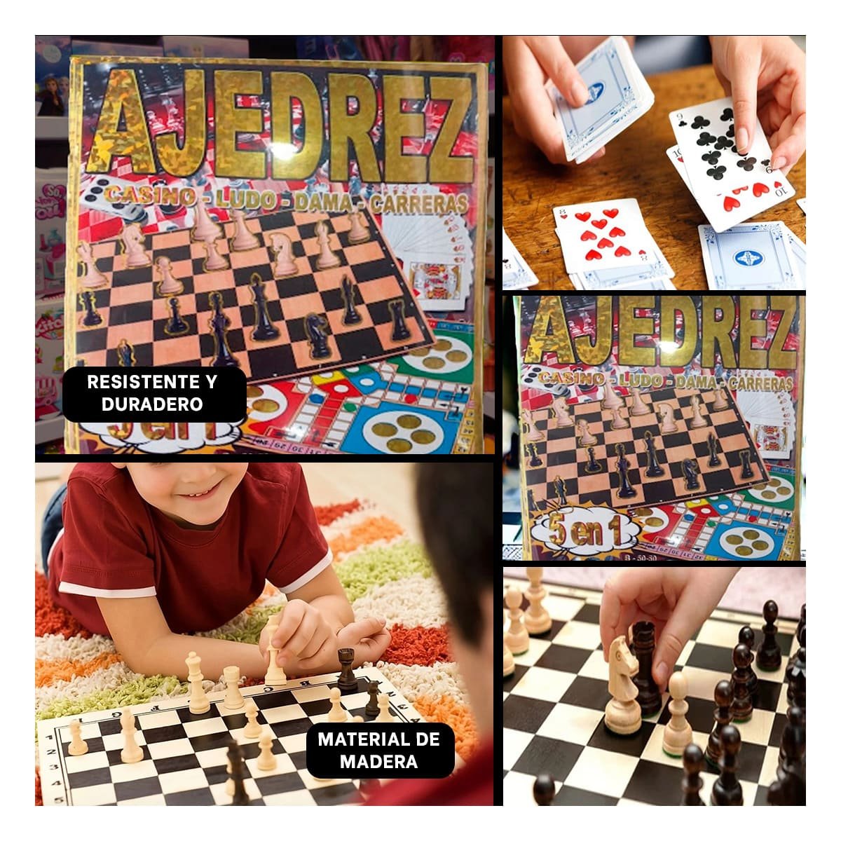 PACK4 ACTIVIDAD 5 EN 1 MESA PARA AMIGOS Y NINOS Y+REGALO STICKER - 2