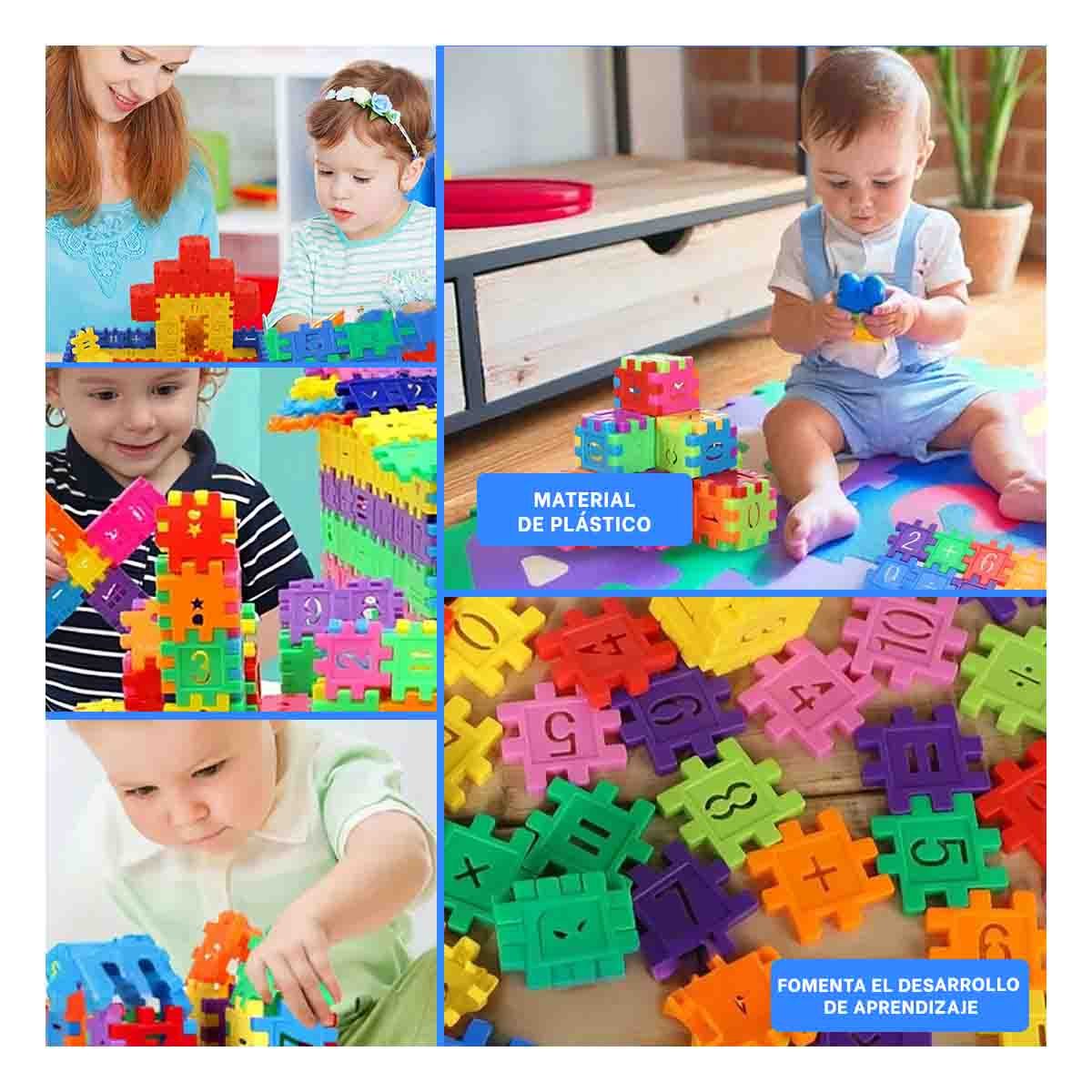 PACK6 COLECCION ESCOLAR PARA ENSAMBLAR BLOQUES NUMERICOS Y COLORES Y+PAPEL REGALO - 3
